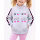 CHICCO Girls Full-Zip Track Top Light Grey/Pink