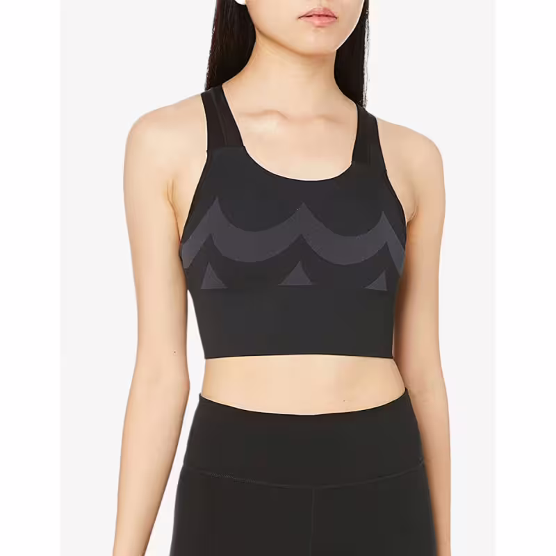 ADIDAS x Marimekko Aeroknit Long-Line Bra Black