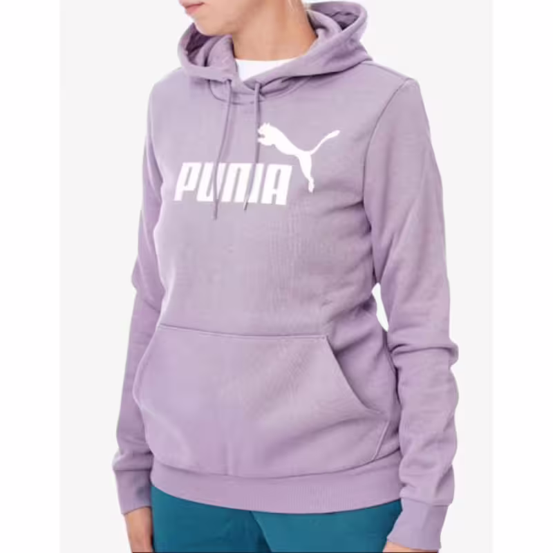 PUMA Essetials Logo Fleece Hoodie Grape Mist