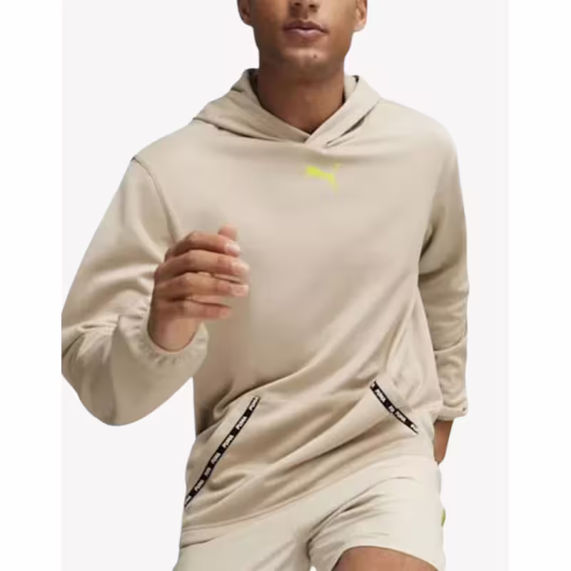 PUMA Fit Taped PowerFleece Lite Hoodie Beige