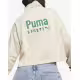 PUMA Team Half-Zip Crew Top Beige