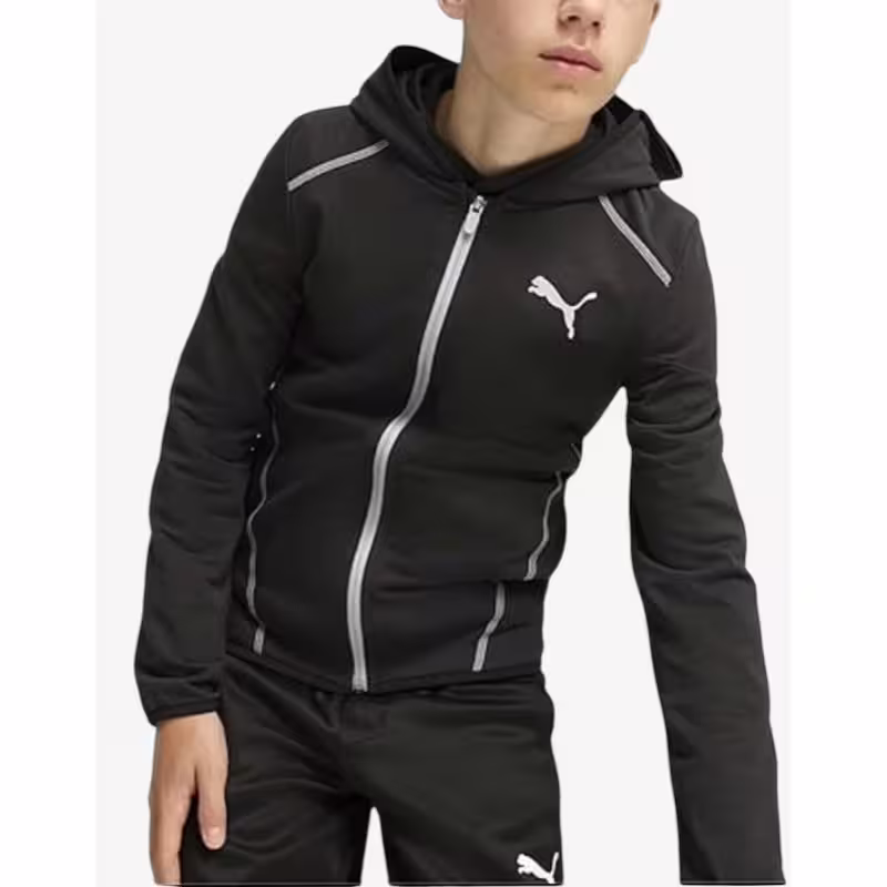 PUMA Active Sports Full Zip Hoodie Black