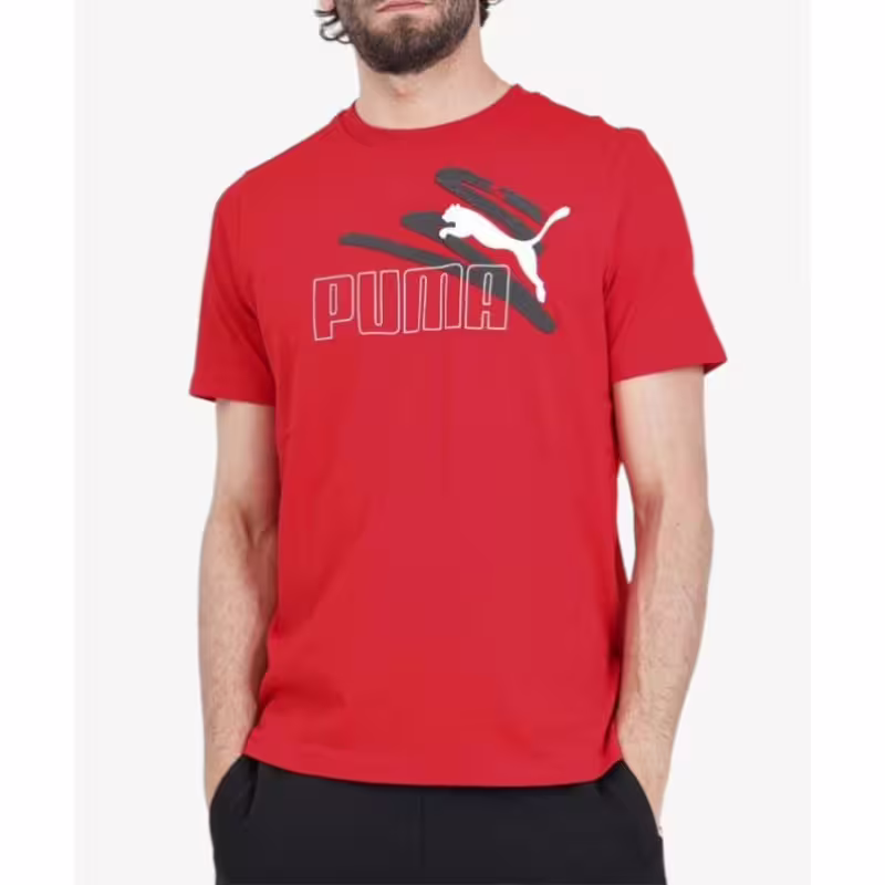 PUMA Essentials+ Logo Lab Summer Tee Red M