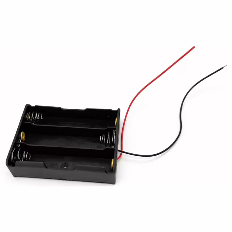 Държач, гнездо за батерии, изводи, 3x18650, 3,7VDC