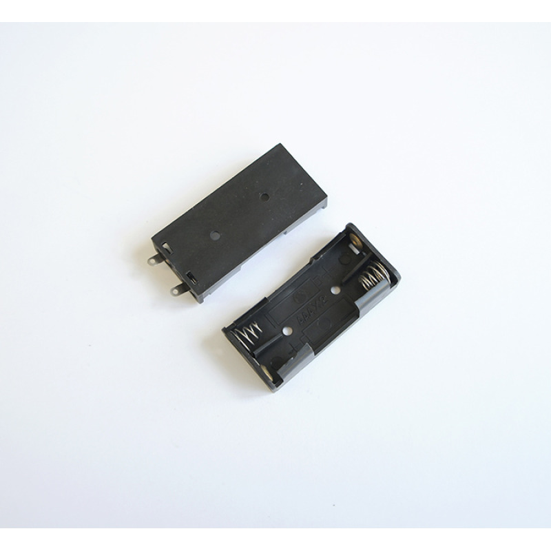 Държач, гнездо за батерии, 2xAAA, LR3, R03, 1,5VDC