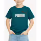 PUMA Essentials+ Two-Tone Logo Tee Green Jr
