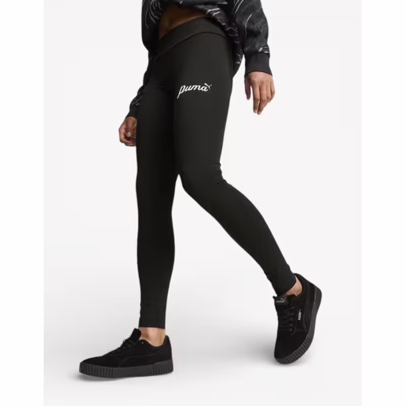 PUMA Essentials+ Script Leggings Black