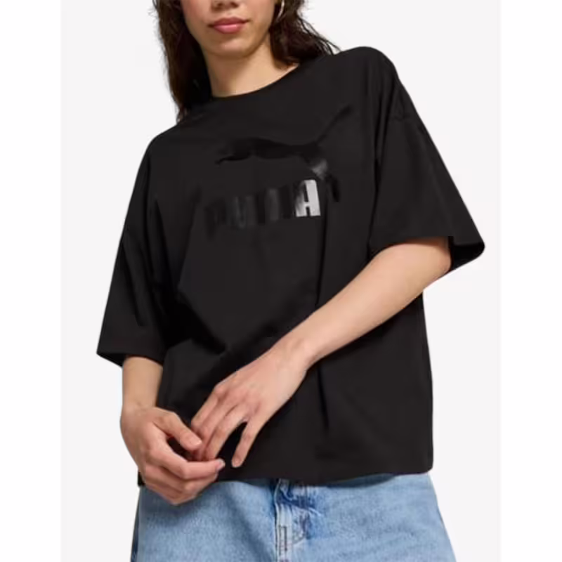 PUMA Classics Logo Oversized Tee Black
