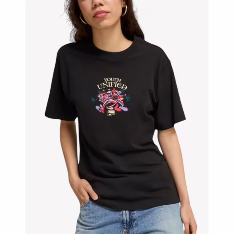 PUMA Downtown Relaxed Graphic W Tee Black