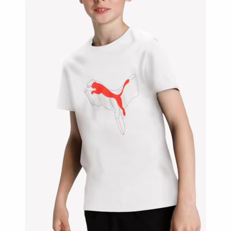 PUMA Essentials Logo Lab Graphic Tee White