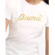 PUMA Essentials Script Metallic Tee White