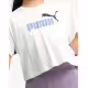 PUMA Logo Cropped Tee White