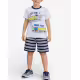 CHICCO Boys Shorts And Tee Set White/Blue