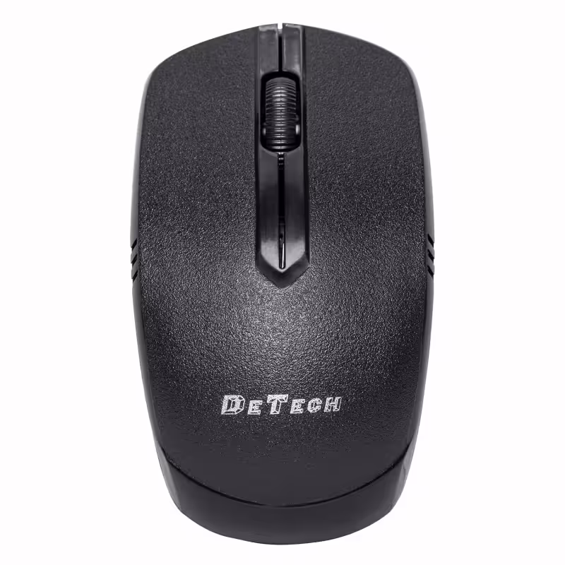 Мишка DeTech D16WL, Безжична, USB, Черен - 786