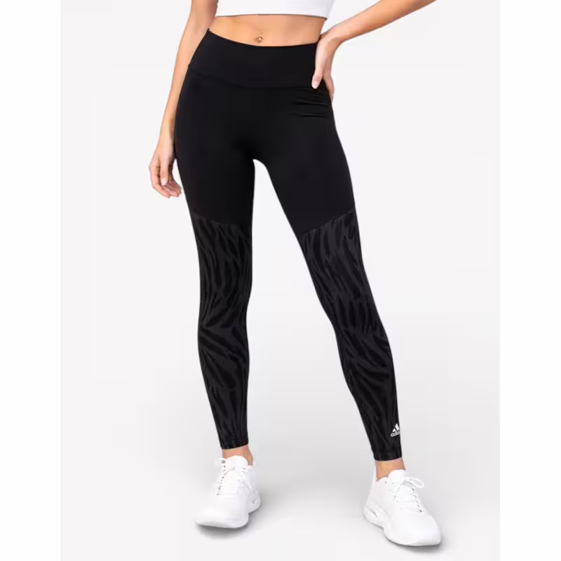 ADIDAS Optime Aeroready Training Stretch Graphic Leggings Black