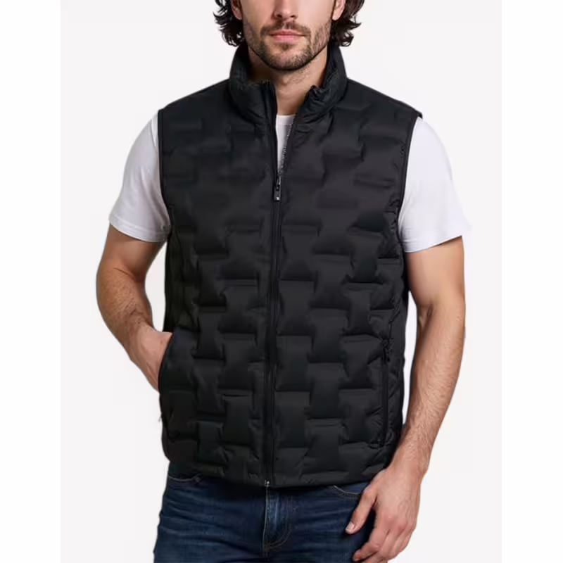 JACK&JONES Quilted Sleeveless Vest Black