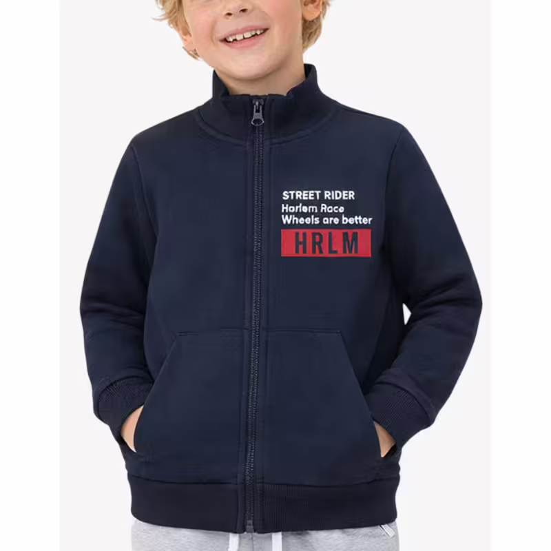 CHICCO Boys Full-Zip Track Top Dark Blue