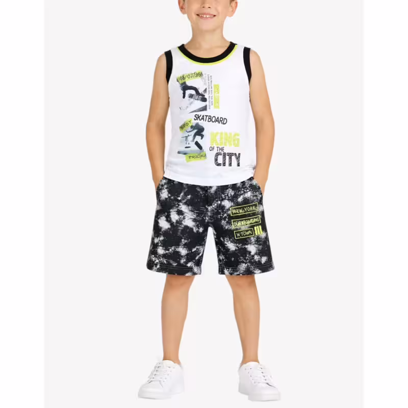 CHICCO Boys Shorts And Tank Set White/Multi