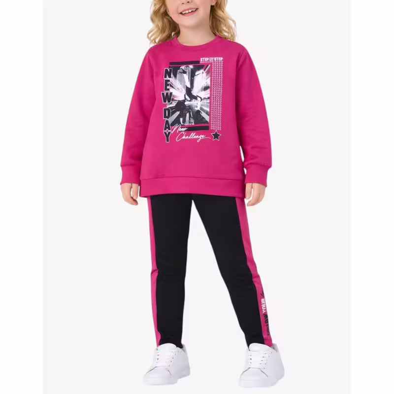 CHICCO Girls Tracksuit Pink/Black