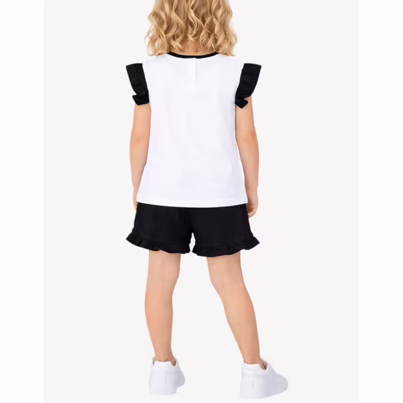 CHICCO Girls Shorts And Tank Top Set White/Black