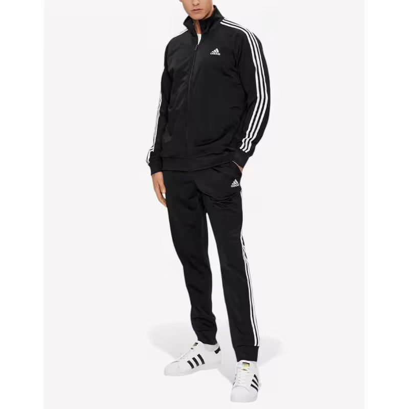 ADIDAS Basic 3-Stripes Tricot Track Suit Black
