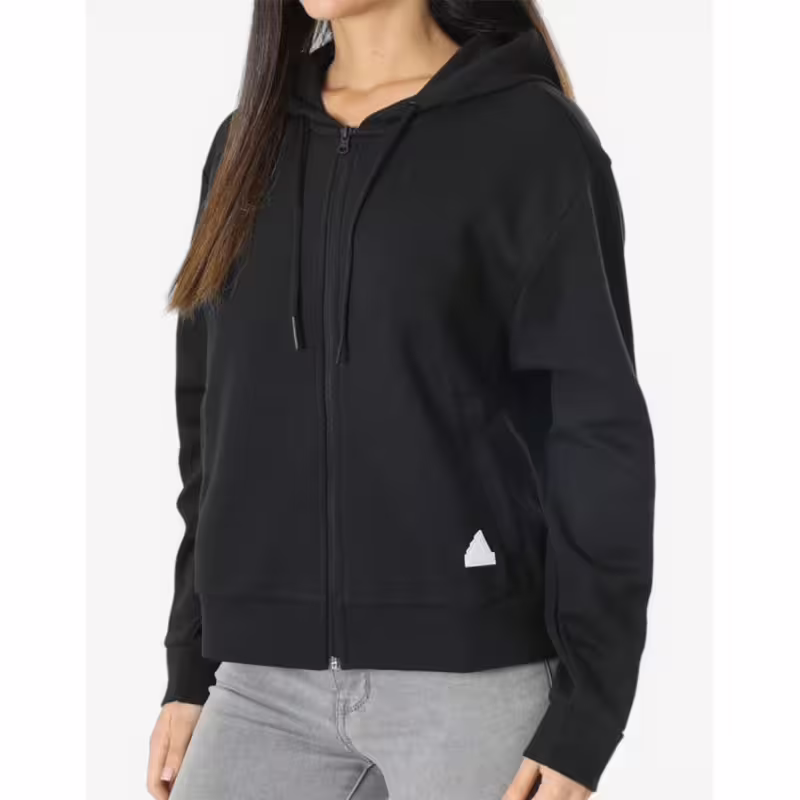 ADIDAS Future Icons 3-Stripes Full-Zip W Hoodie Black