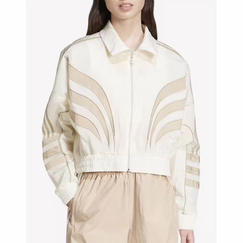 ADIDAS Atlanta Cut Line Loose Nylon Track Top White