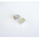 Букса за кабел, метална, RJ45 8pin(м), CAT5E