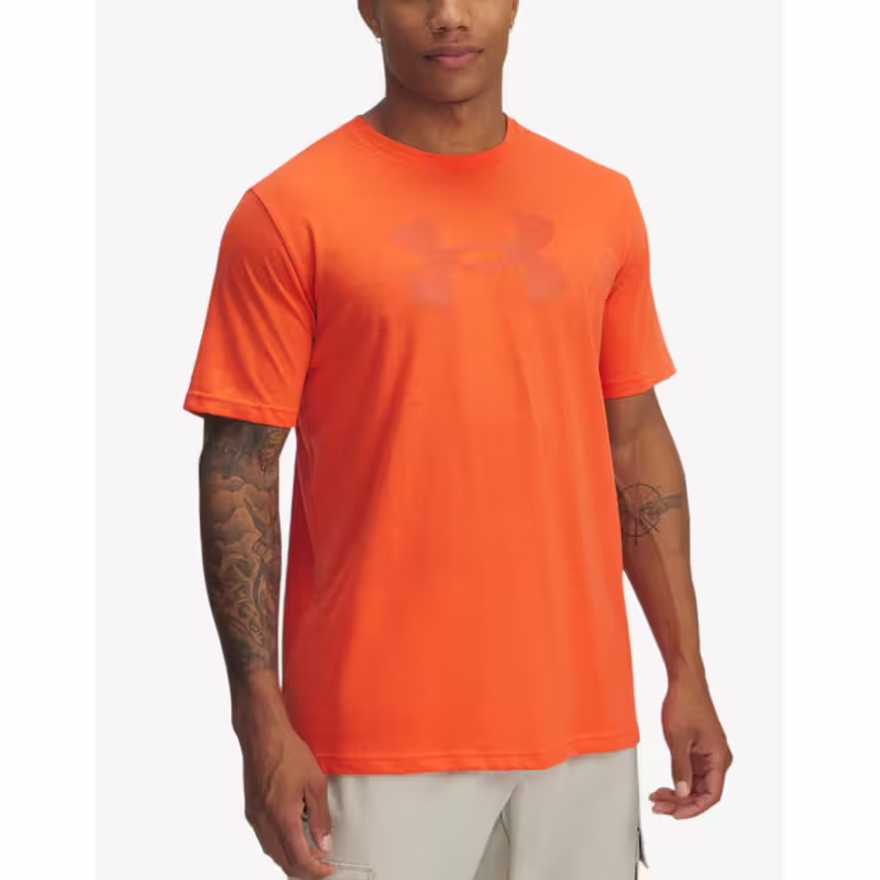 UNDER ARMOUR Reflective Big Logo Ss Tee Orange