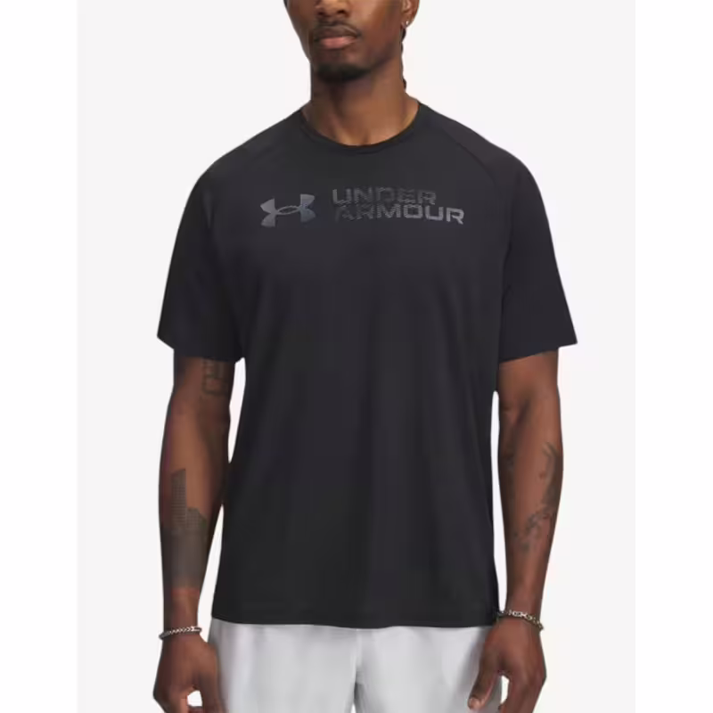 UNDER ARMOUR Tech Reflective Ss Tee Black