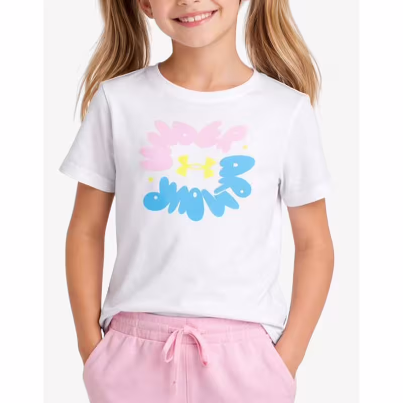 UNDER ARMOUR Bubble Wordmark Tee White