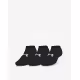 UNDER ARMOUR 3-Packs Training Cotton No Show Socks Black