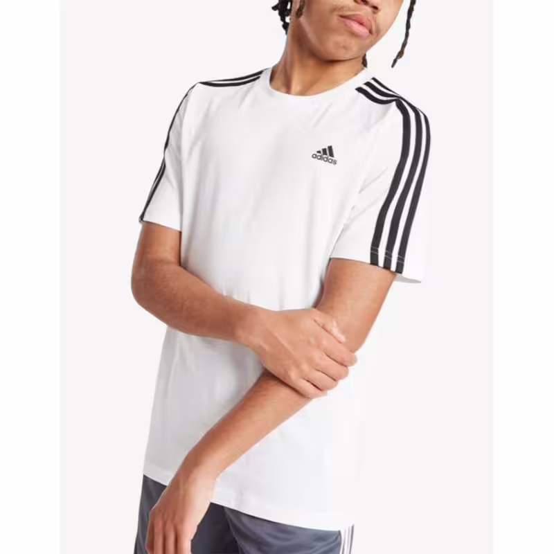 ADIDAS Essentials 3-Stripes Cotton Tee White