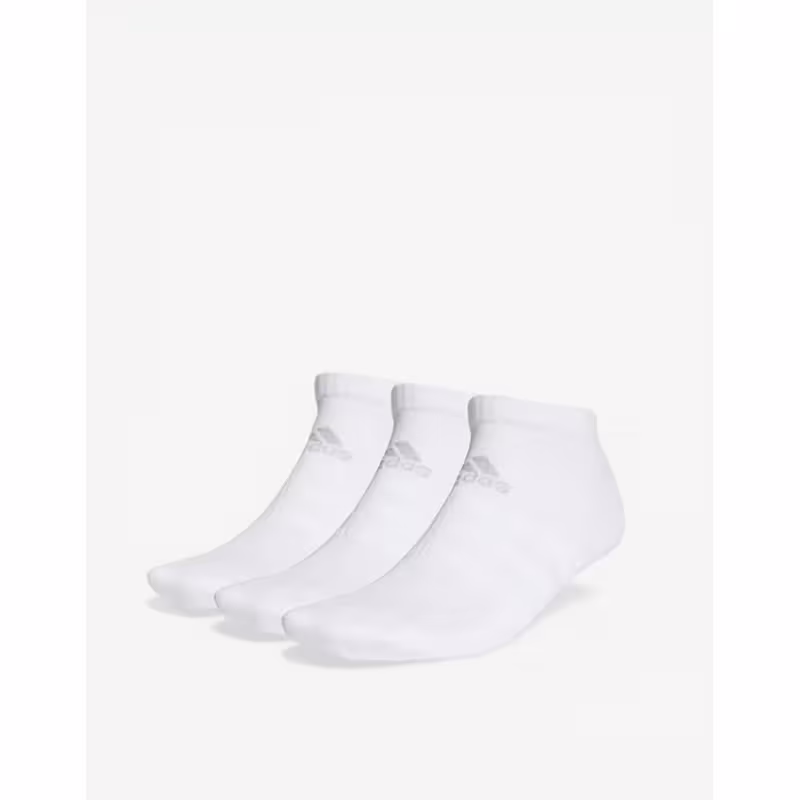 ADIDAS 3 Packs Cushioned Low-Cut Socks White