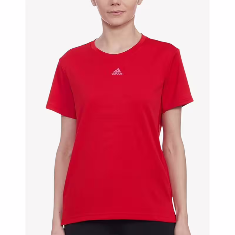 ADIDAS Printed Round Neck Tee Red