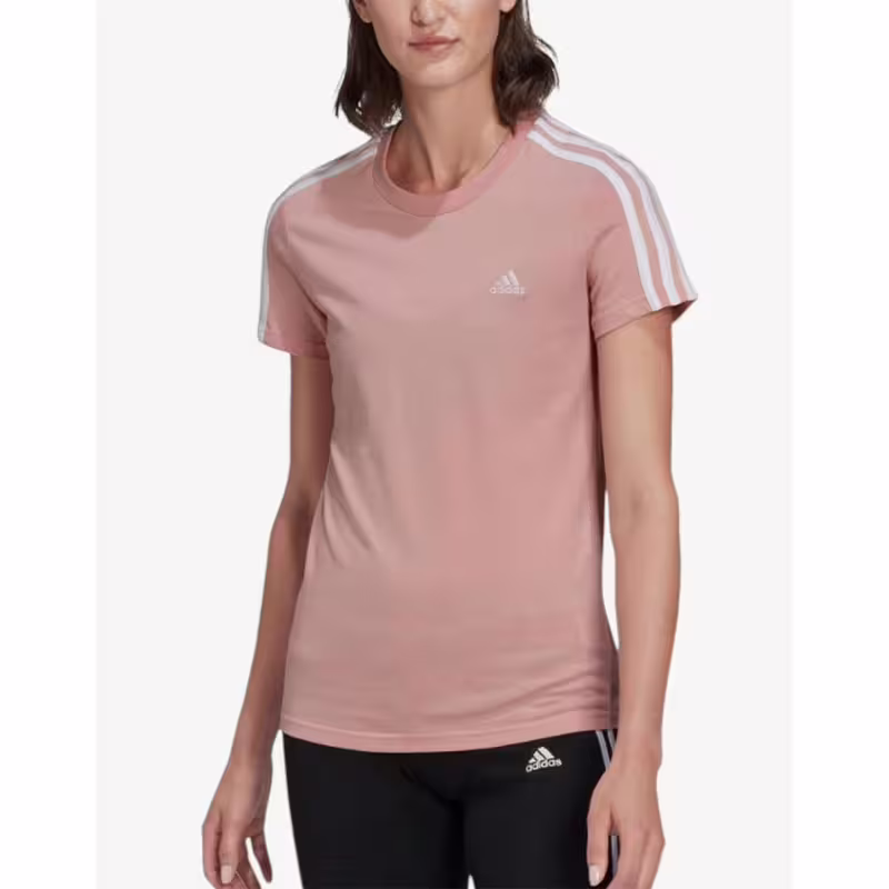 ADIDAS Sportswear Essentials Slim 3-Stripes Tee Pink