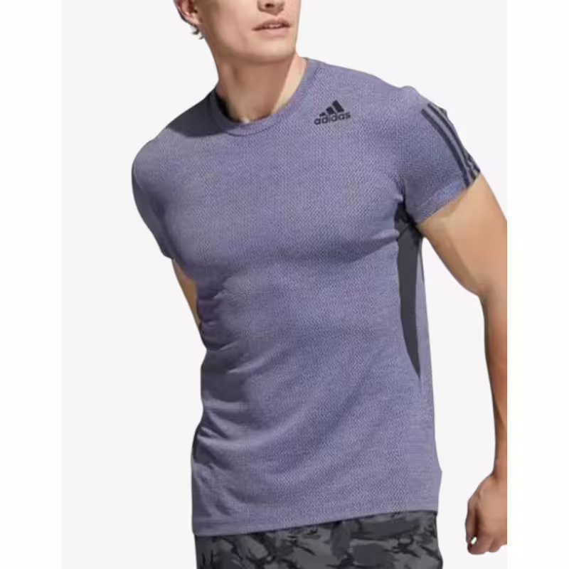 ADIDAS Heat.Rdy 3-Stripes Tee Violet