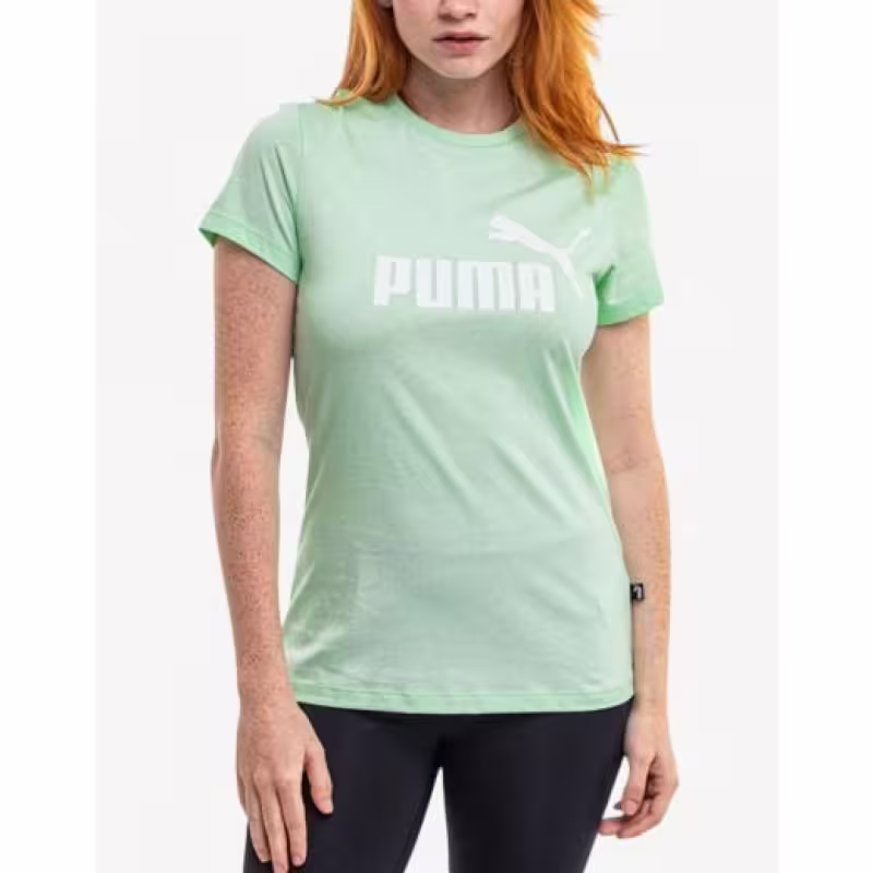 PUMA Essentials Logo Tee Garnet Green