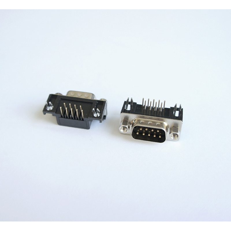 Букса ъглова за платков монтаж RS232 9pin(м)