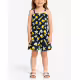 CHICCO Girls Short Dungarees Blue Printed