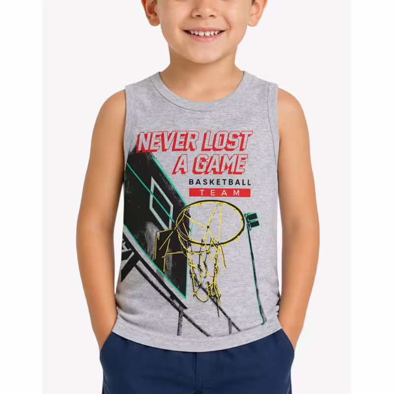 CHICCO Boys Never Lost A Game Tank Light Grey