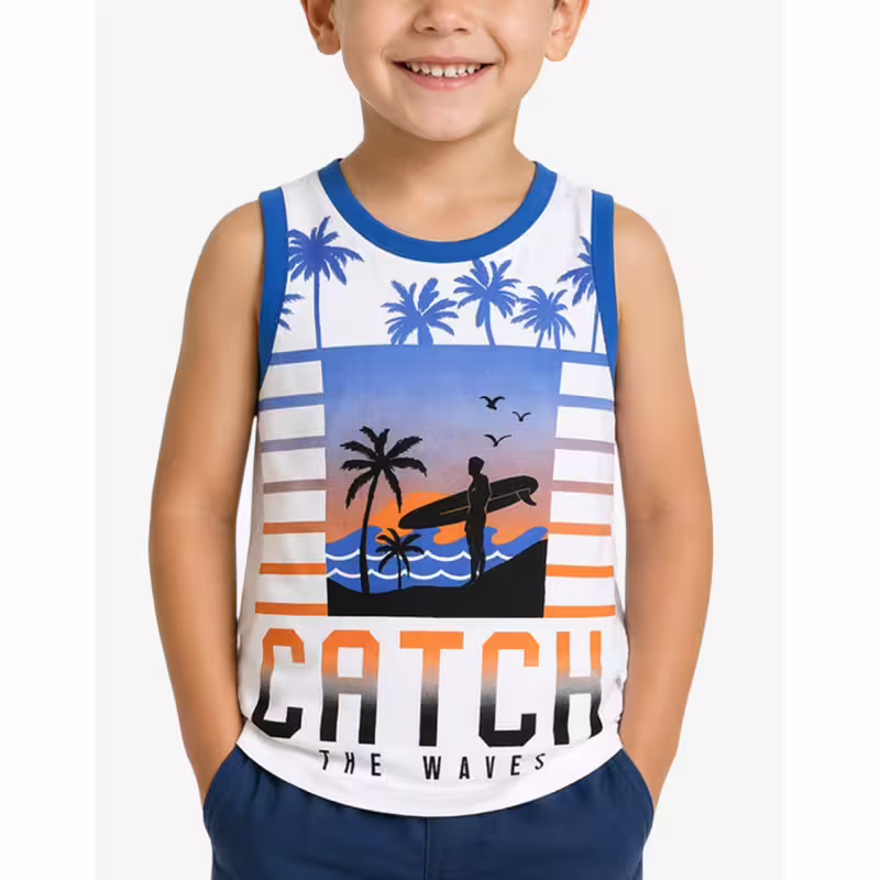 CHICCO Boys Tank White Printed
