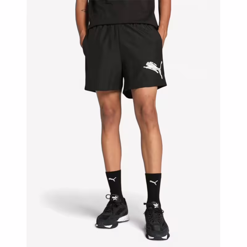 PUMA Essentials+ Logo Lab Cat Woven Shorts Black