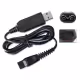Кабел за тример HQ8505, съвместим с Philips, USB-A(м), 2pin(ж), 1m, 5VDC, 15VDC