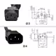Букса панелна RS601, захранваща за компютър, IEC C14(м), 220VAC, 10A