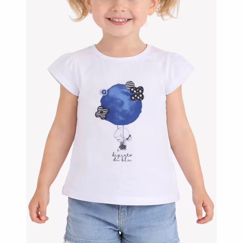 CHICCO Girls Tee White/Blue
