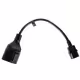 Захранващ кабел VM-SZ3, IEC C14(м), куплунг шуко(ж), 220VAC, 10A, 0,3m, 3x1,5mm2