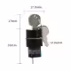 Ключ LA16, ротационен, 3pin, 2 положения, ключалка, 250VAC, 3A, Ф16mm, SPST