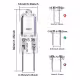 Лампа халогенна ZE0601A, цокъл GY6,35, 12V, 25W