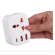 Преходник ES-SC16, универсален, UK, EU, US, AU, 2xUSB, 1xType-C, 220VAC, 4000W